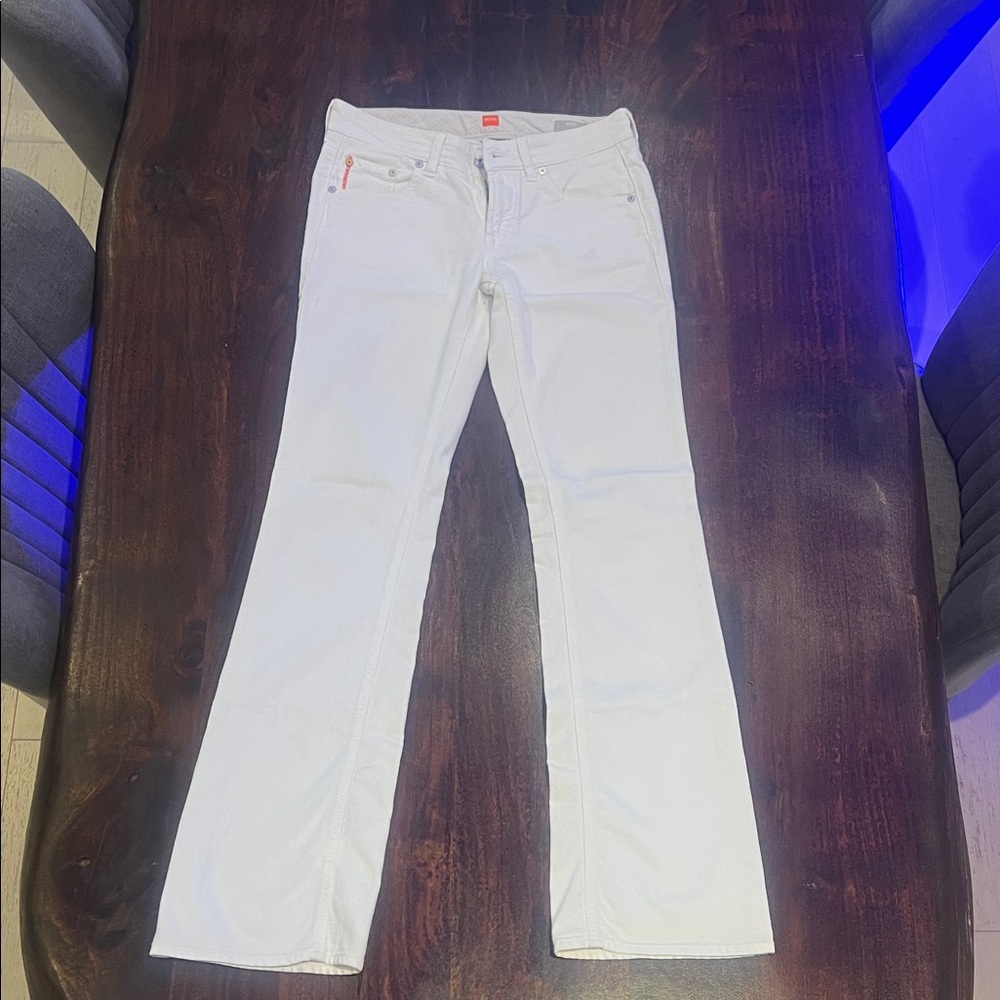 Boss Women's Crisp White Boot Cut Jeans